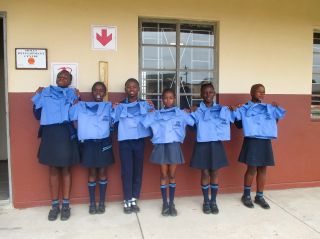 Grade six with the finished shirts b